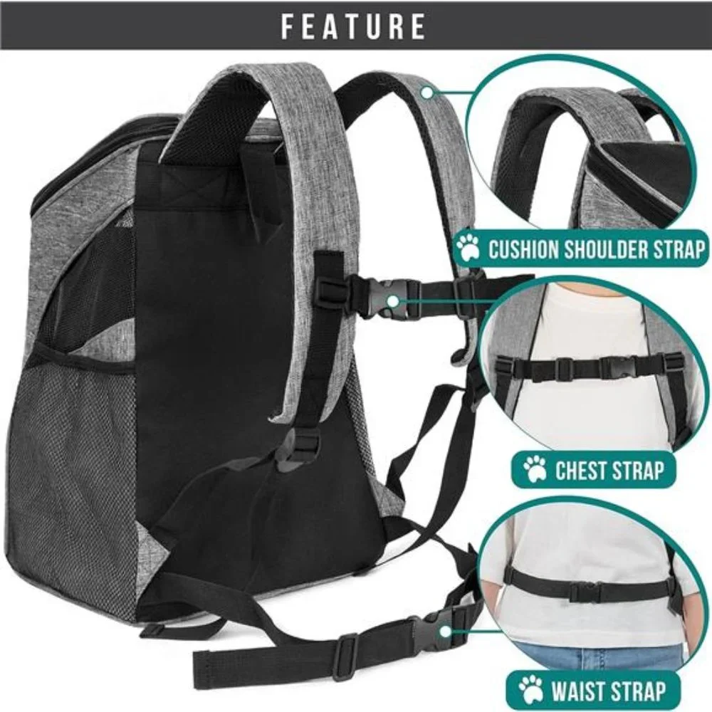 Small Dogs and Cat Backpack Carrier, Airline Approved Pet Backpack Carrier